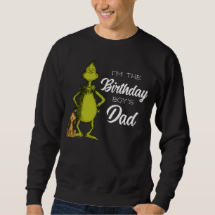Sweatshirt Grinch Chalkboard Birthday Boy's Papa