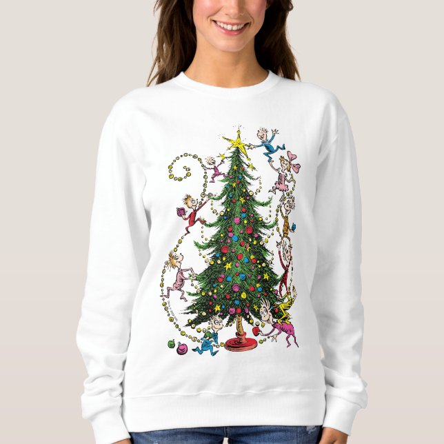 Sweatshirt Grinch classique | Arbre de Noël (Devant)