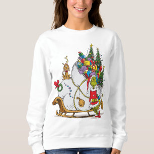 Sweatshirt Grinch classique   Grinch & Max avec Sleigh