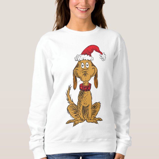 Sweatshirt Grinch Classique | Max - Chapeau de Père Noël (Devant)