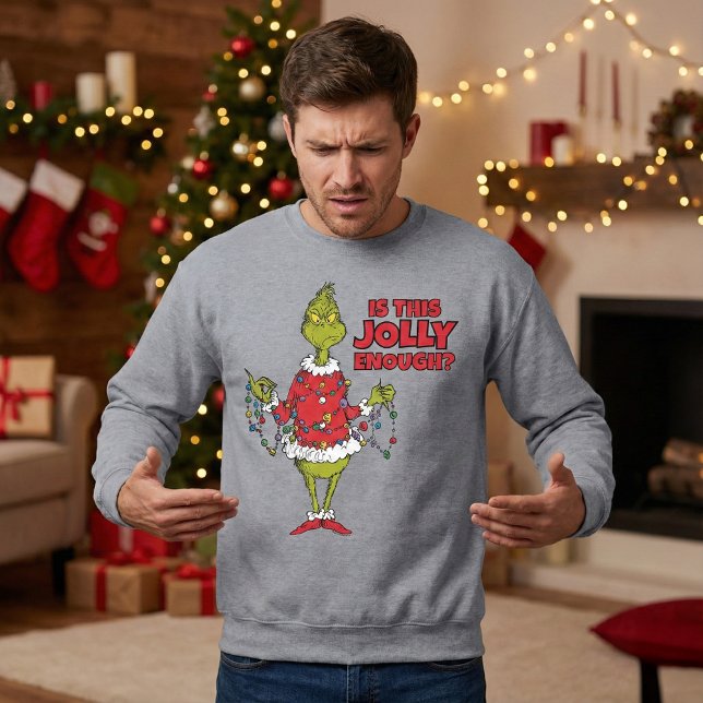 Sweatshirt Grinch | "Est-ce assez joyeux ?" (Créateur téléchargé)