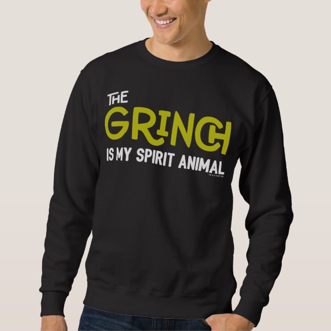 Sweatshirt Grinch est ma citation de Spirit Animal (Devant)