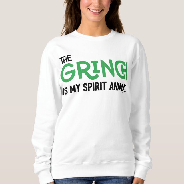 Sweatshirt Grinch est ma citation de Spirit Animal (Devant)