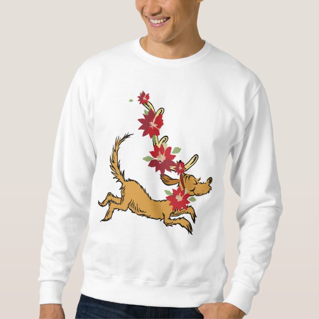 Sweatshirt Grinch | Max Poinsettia de Noël (Devant)