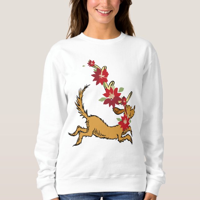Sweatshirt Grinch | Max Pointsettia de Noël (Devant)