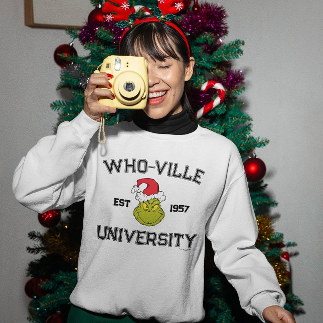 Sweatshirt Grinch | Université de Who-ville Établie en 1957 (Person wearing sweater)