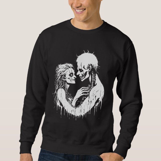 Sweatshirt Grindcore Occult Horror Couple Death Metal Thrash  (Devant)