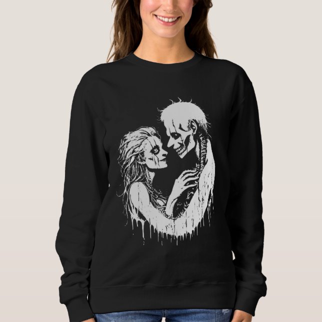 Sweatshirt Grindcore Occult Horror Couple Death Metal Thrash  (Devant)