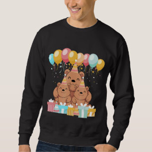 Sweatshirt Grizzly Oear Animal Famille Anniversaire de enfant