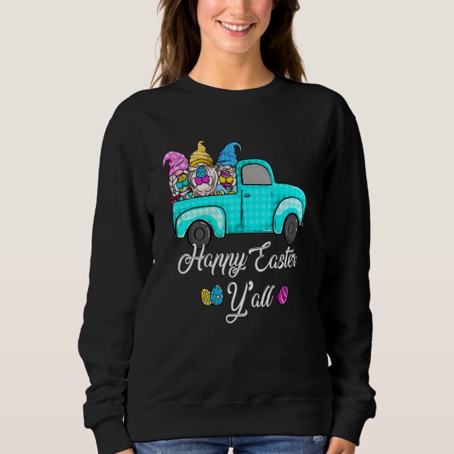 Sweatshirt Grognomes mignons avec oreilles de lapin Chasse au (Devant)