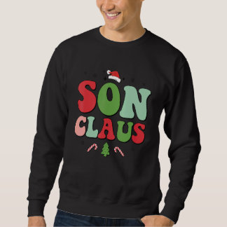 Sweatshirt Groovy Christmas Son Claus Team Santa Elf Matching
