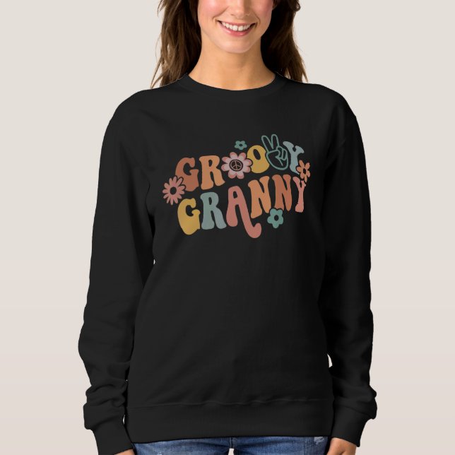 Sweatshirt Groovy Granny One Thankful Granny Thanksgiving Chr (Devant)