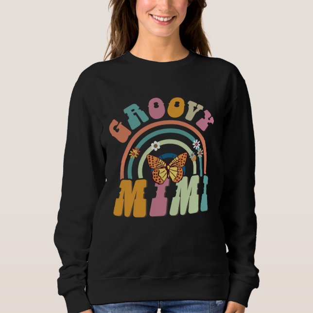Sweatshirt Groovy Mimi Grandma Grandmother Hippie Theme Mothe (Devant)