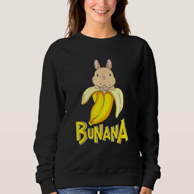 Sweatshirt Gros lapin de banane drôle (Devant)