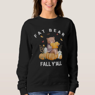 Sweatshirt Gros Ours Automnal À Tous, Dessin Animé, Simple, D