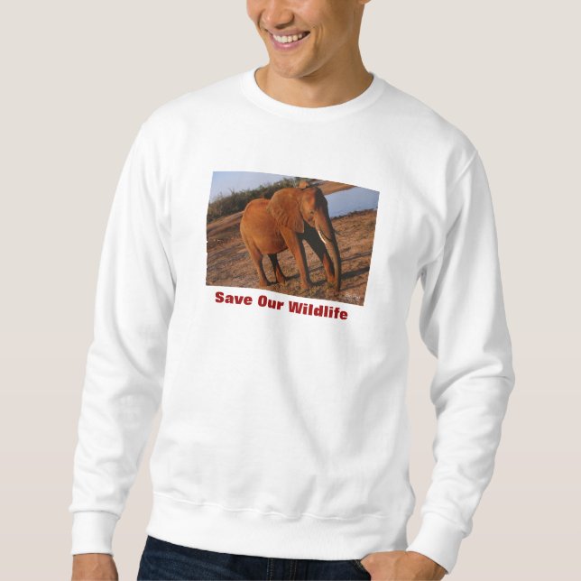 Sweatshirt Gros Rouge Sauvons notre faune (Devant)
