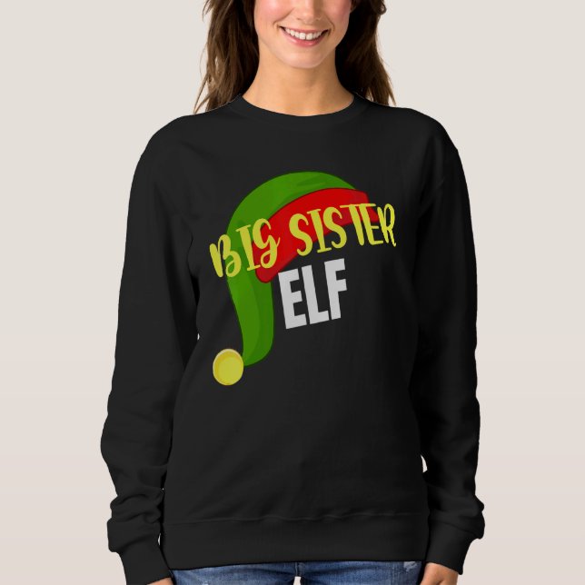 Sweatshirt Grosse Soeur Elf Correspondance Famille Groupe Noë (Devant)