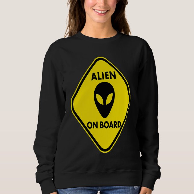Sweatshirt Grossesse  Extraterrestre à Bord (Devant)