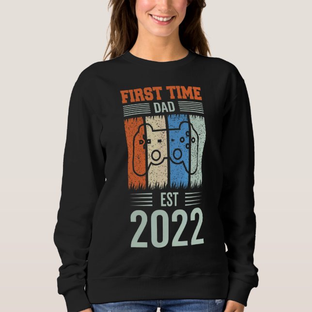 Sweatshirt Grossesse Faire-part première papa Bientôt être F (Devant)