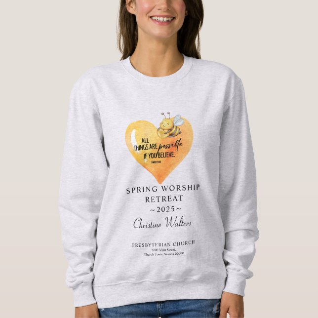 Sweatshirt Groupe chrétien personnalisable (Devant)