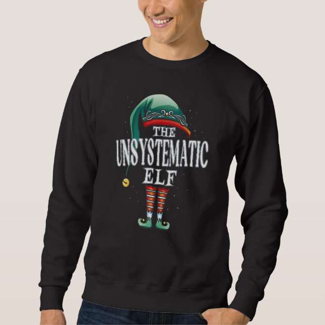 Sweatshirt Groupe de Noël Elf non systématique Fête de Pyjama (Devant)