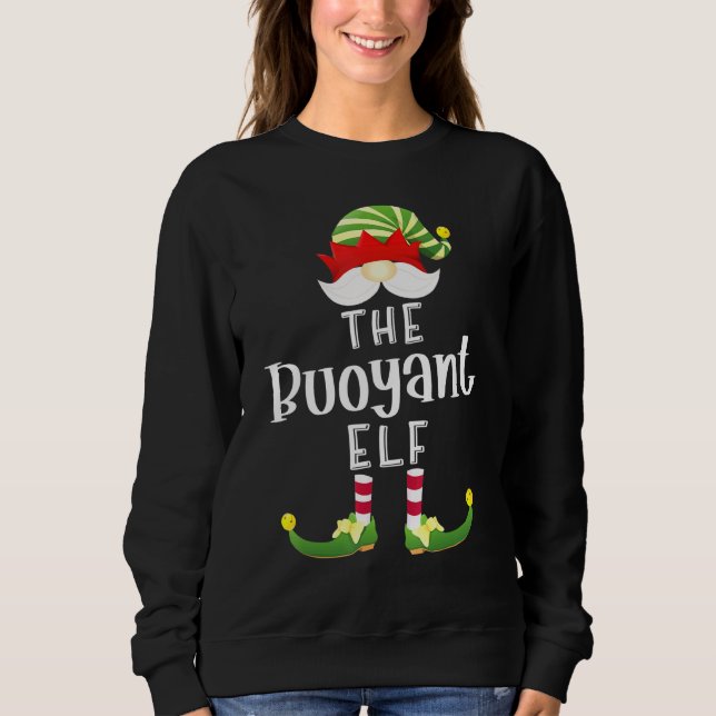 Sweatshirt Groupe Elfe bouillant Fête du pyjama de Noël (Devant)