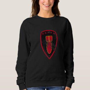 Sweatshirt Groupe Eod 71e patch ordonnance aspect usé vintage