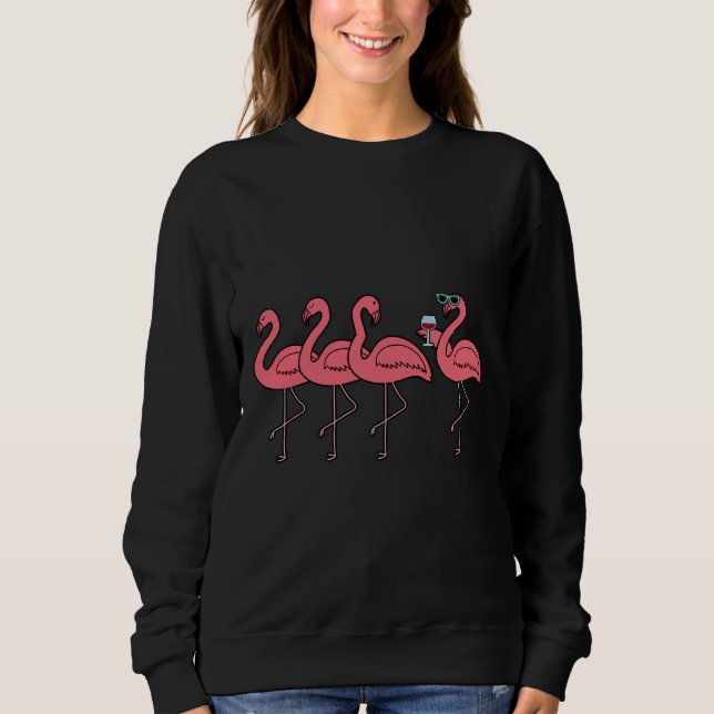 Sweatshirt Groupe Flamant rose (Devant)