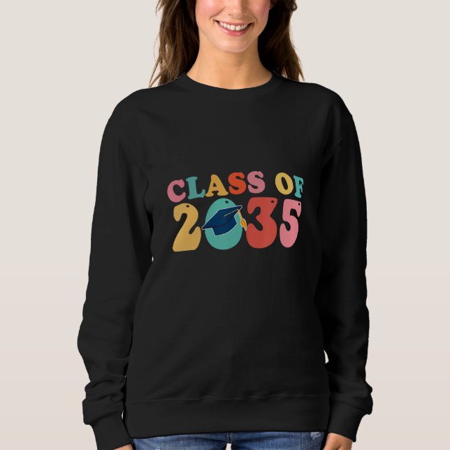 Sweatshirt Grow With Me Class Of 2035 Graduation Preschool (Devant)