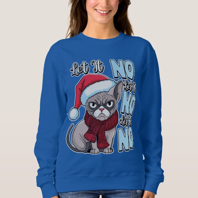 Sweatshirt Grumky Cat Laisser Non (Devant)
