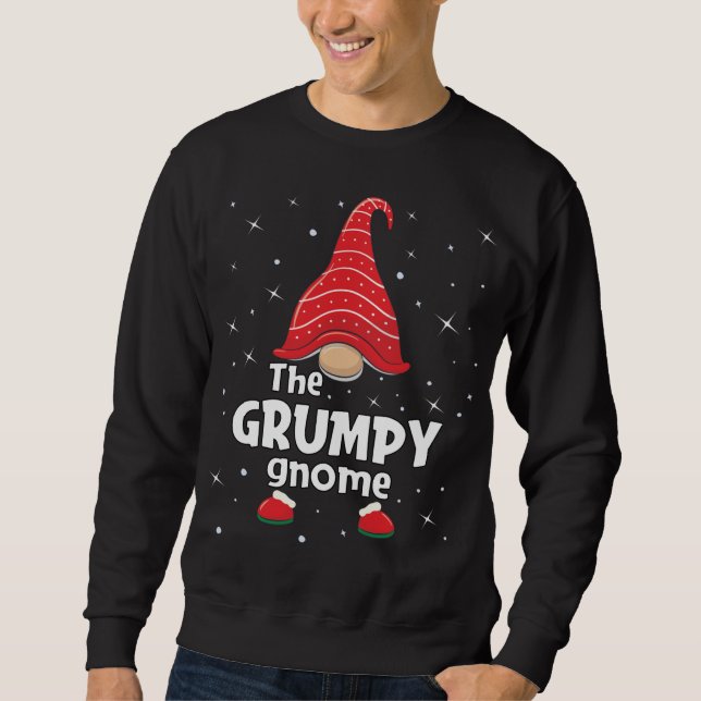 Sweatshirt Grumpy Gnome Famille Correspondant Noël Funky Paja (Devant)