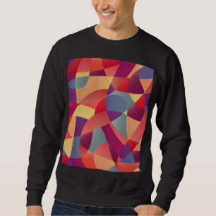 Sweatshirt Grunge coloré : Arrière - plan des triangles géomé