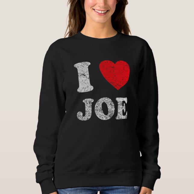 Sweatshirt Grunge détendu Style épuisé J'aime Joe (Devant)