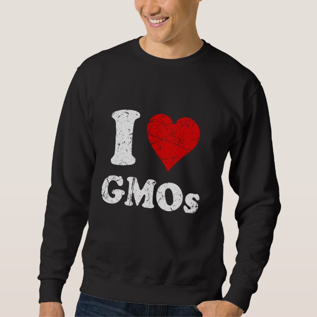 Sweatshirt Grunge en état de décomposition Style I Love OGM (Devant)