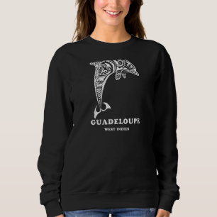 Sweatshirt Guadeloupe Antilles Dauphin Tribal Vintage Vac