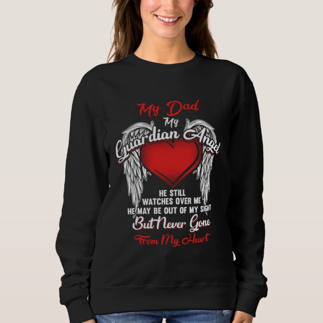 Sweatshirt Guardian Angel My Dad Christmas He Watches Over Me (Devant)