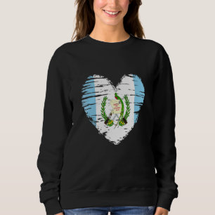 Sweatshirt Guatemala Coeur Guatémaltèque Drapeau Guatémaltèqu