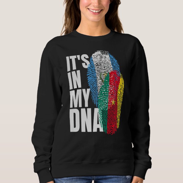 Sweatshirt Guatemalan And Cameroon Mix Dna Heritage Flag (Devant)