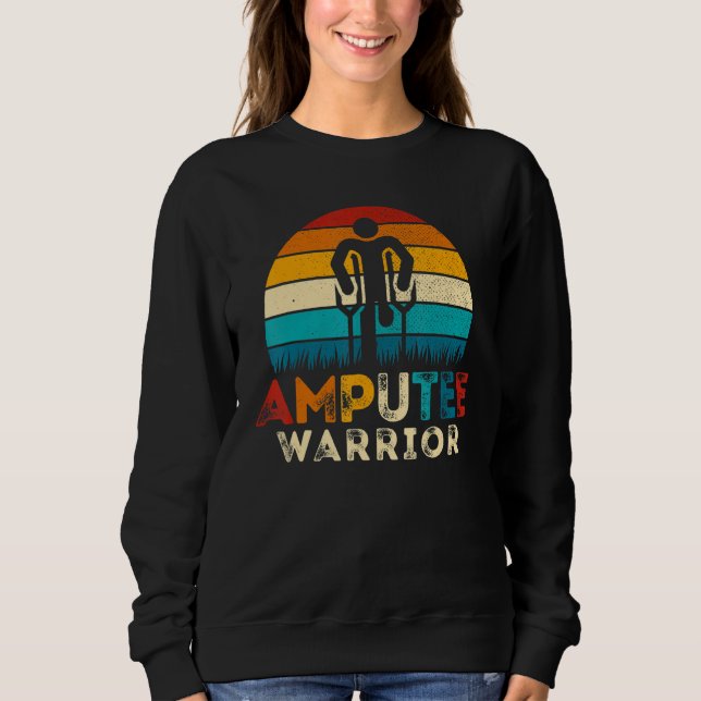 Sweatshirt Guerrier amputé handicap - Drôle d'amputation prot (Devant)