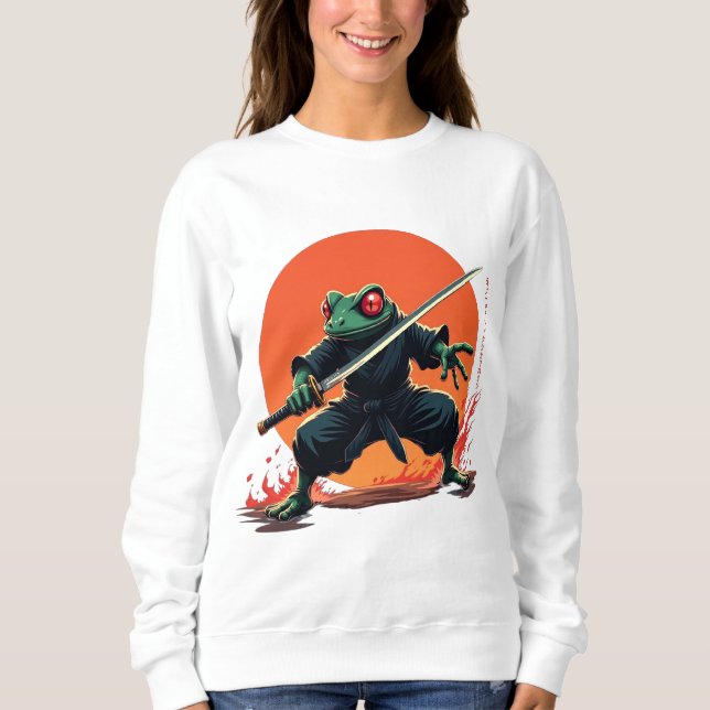 Sweatshirt Guerrier de grenouille Ninja - Anime de Samurai Ka (Devant)