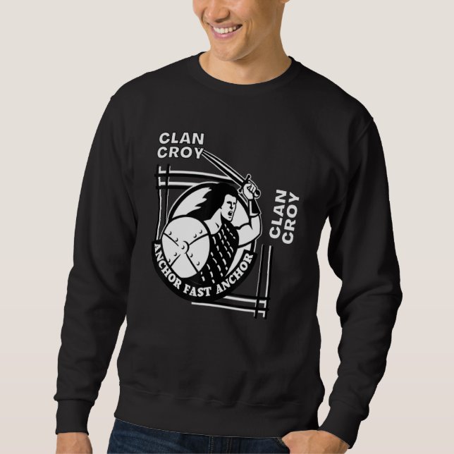 Sweatshirt Guerrier de la devise gaélique du clan Croy (Devant)