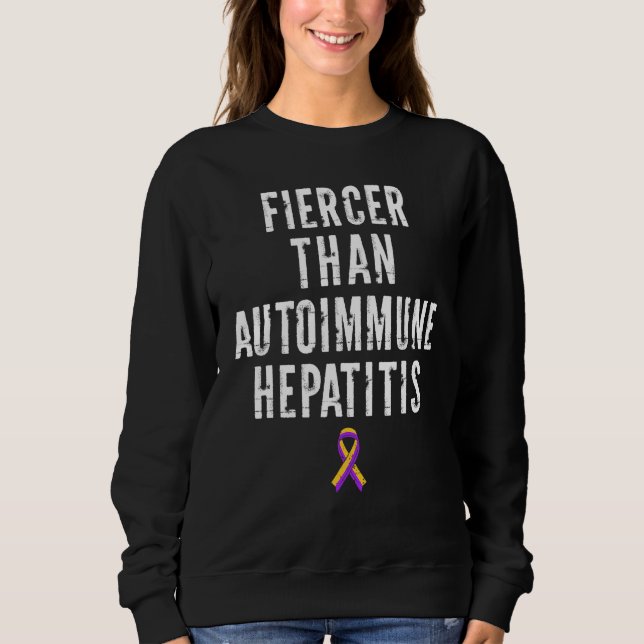Sweatshirt Guerrier de survivant de l'hépatite auto-immune (Devant)