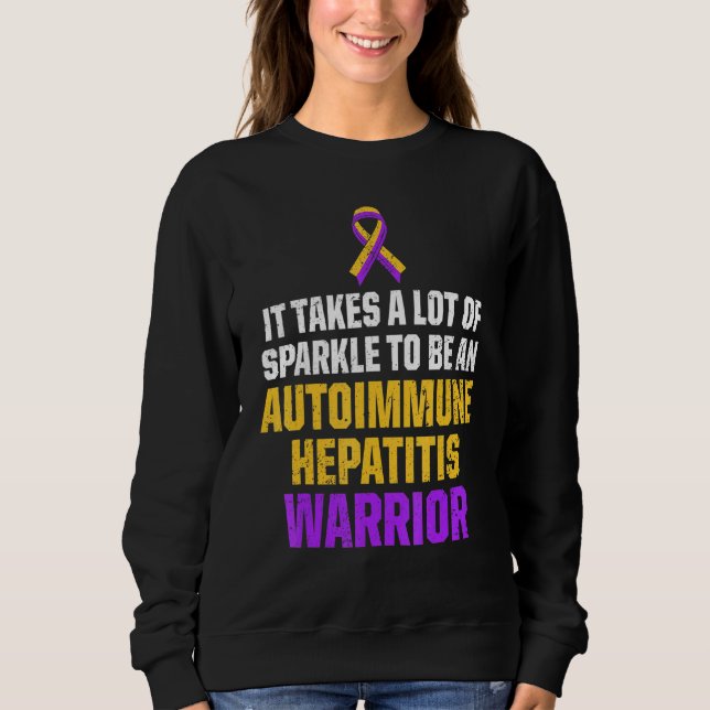 Sweatshirt Guerrier de survivant de l'hépatite auto-immune 11 (Devant)