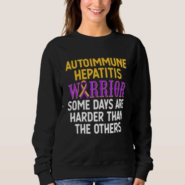 Sweatshirt Guerrier de survivant de l'hépatite auto-immune 16 (Devant)