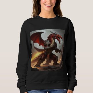 Sweatshirt Guerrier dragon rouge
