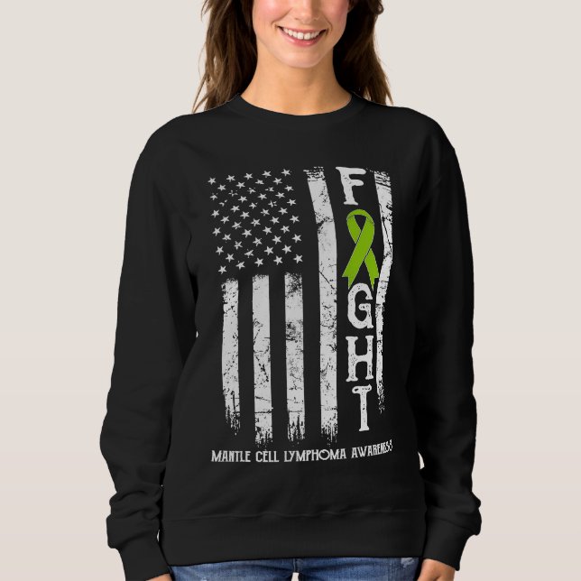 Sweatshirt Guerrier du lymphome à cellules du manteau Drapeau (Devant)