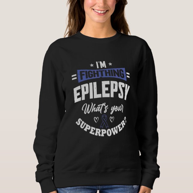 Sweatshirt Guerrier Épileptique & Ruban Violet pour la Sensib (Devant)