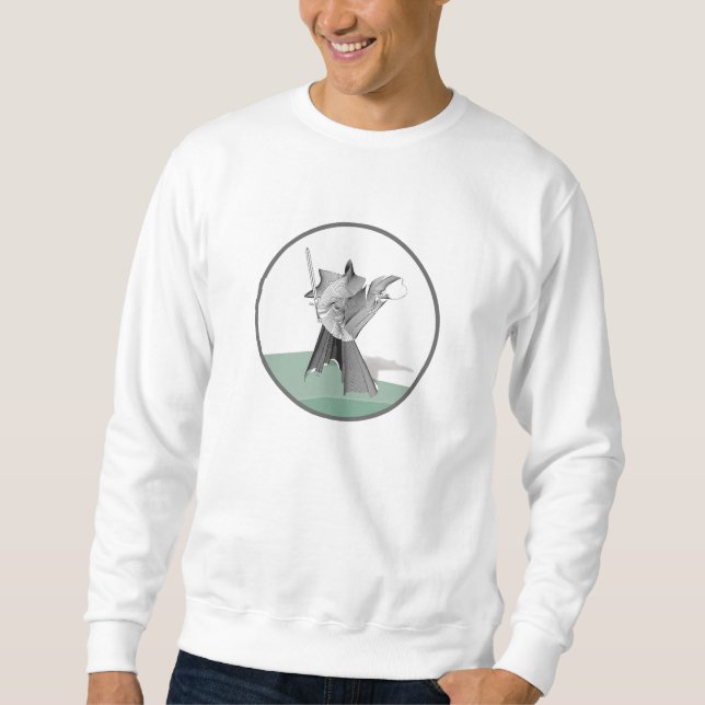 Sweatshirt Guerrier numérique (Devant)