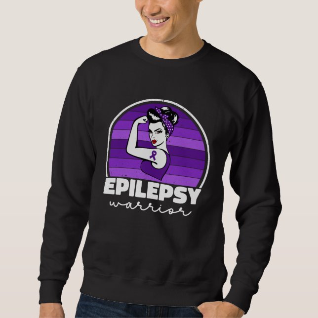 Sweatshirt Guerrière de l'épilepsie pour les femmes maman vio (Devant)