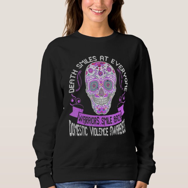 Sweatshirt Guerriers Sourient Contre la Sensibilisation à la  (Devant)